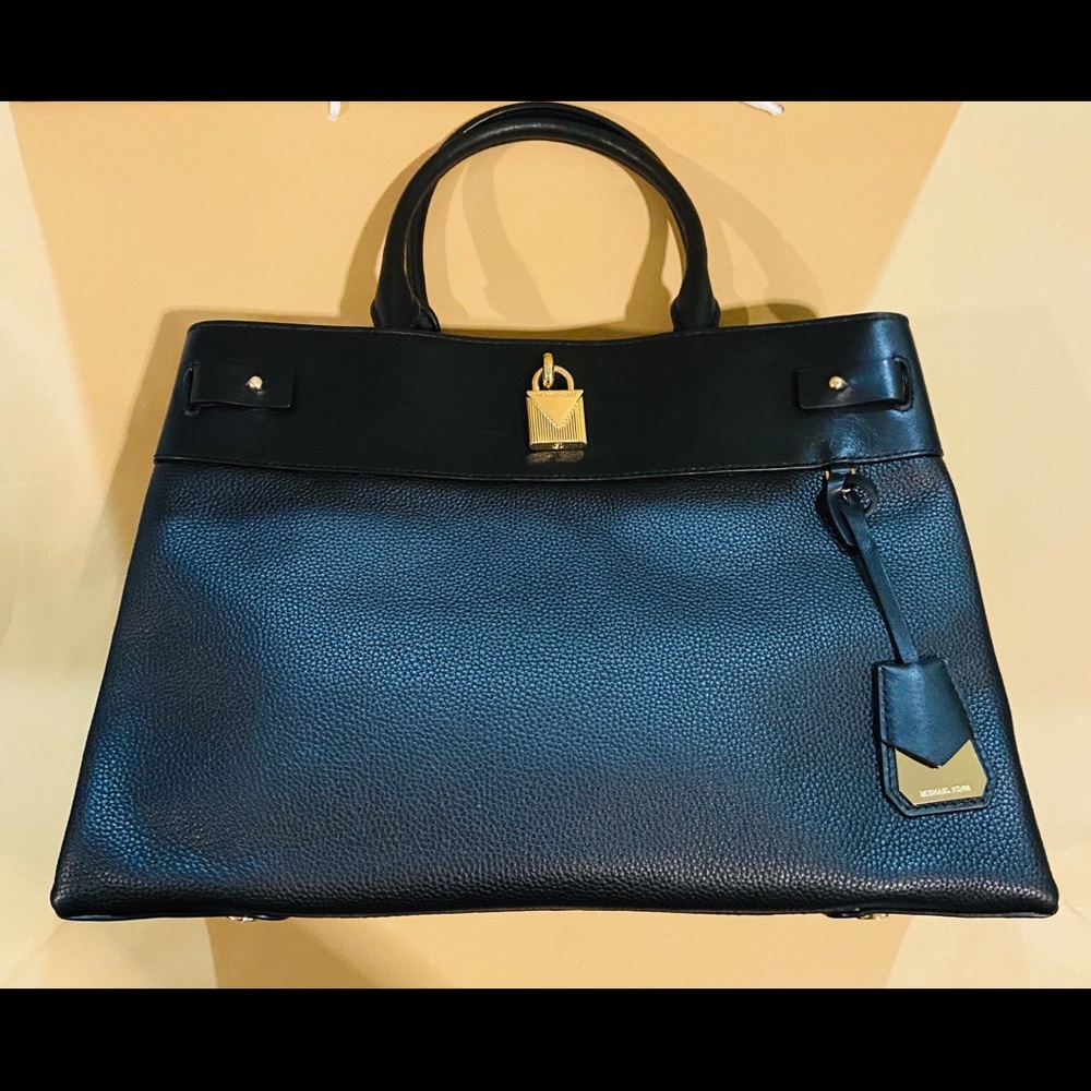 🆕 MICHAEL KORS Gramercy Large Leather Satchel - Picture 4 of 7